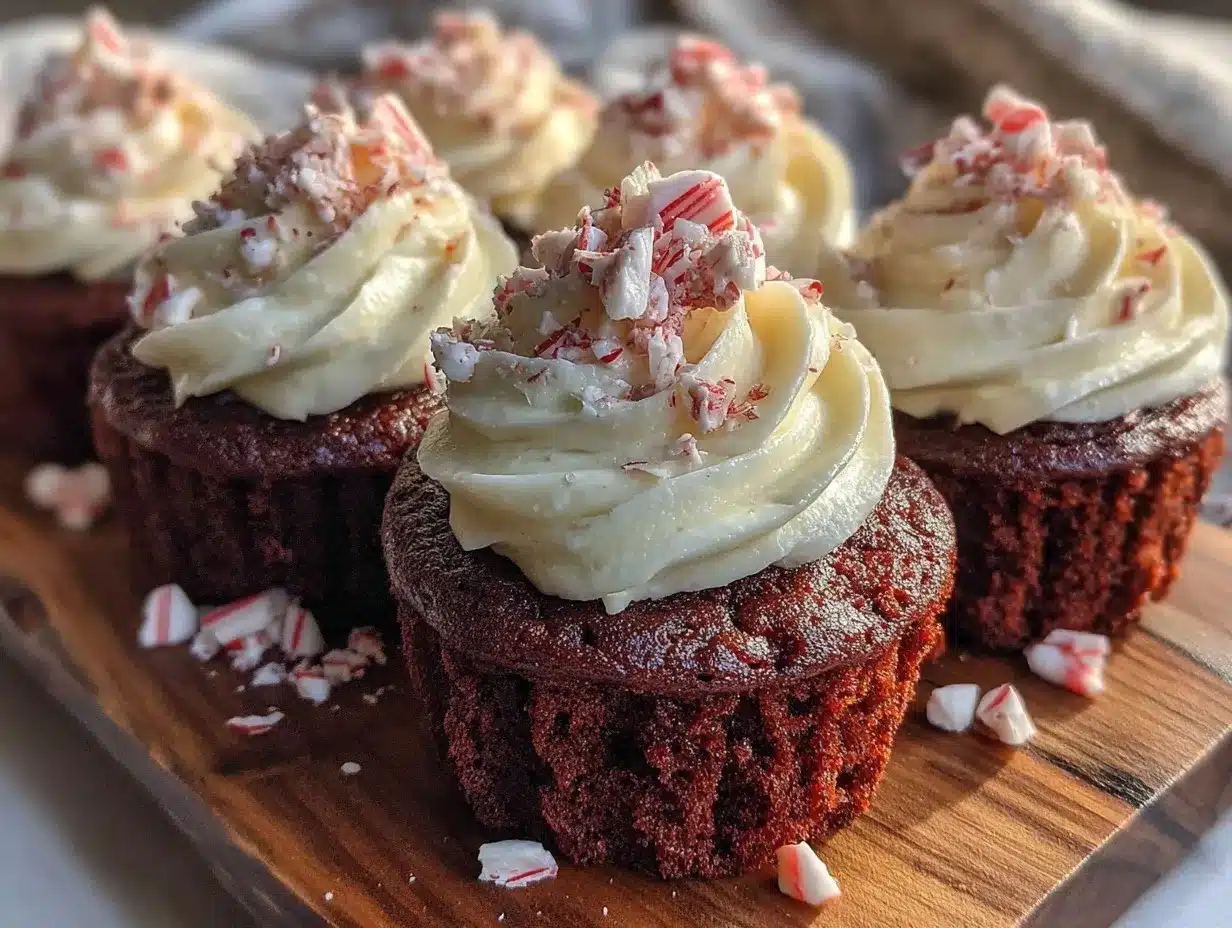 red velvet peppermint cupcakes preparation steps