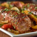roasted Italian sausage with peppers and onions - featured image