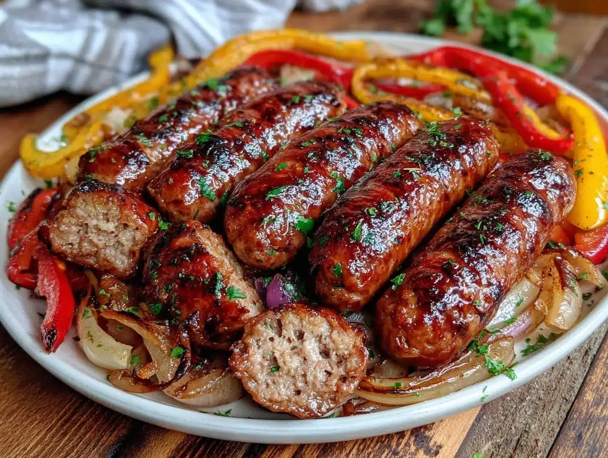 roasted Italian sausage with peppers and onions preparation steps