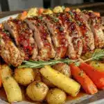 savory roasted pork tenderloin with root vegetables - featured image