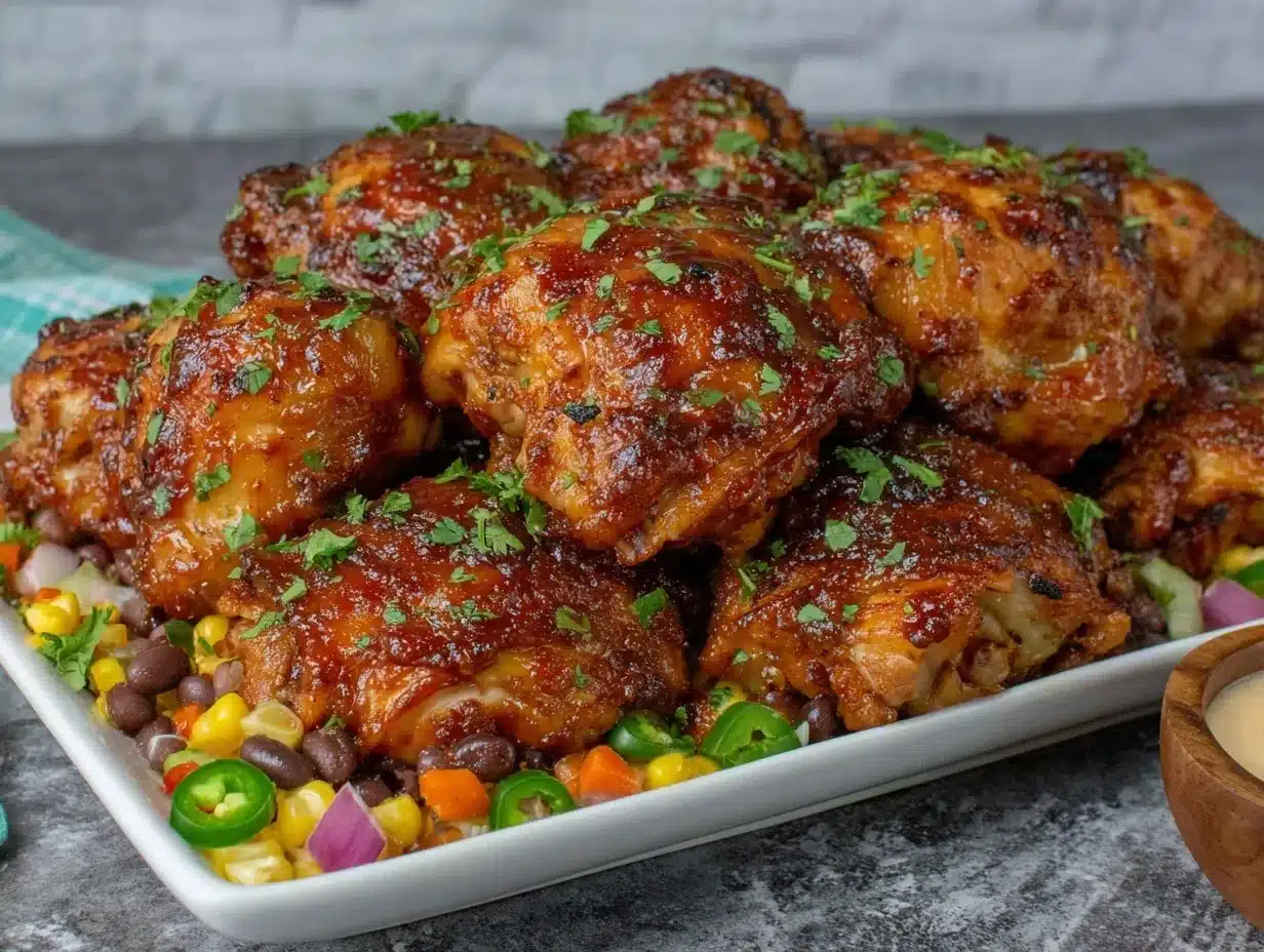 sheet pan BBQ chicken preparation steps