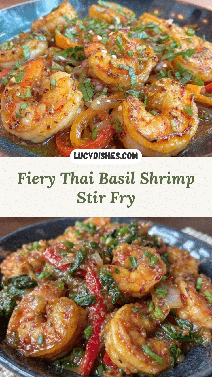 spicy Thai basil shrimp stir fry recipe