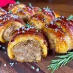 bacon-wrapped sausage rolls - featured image