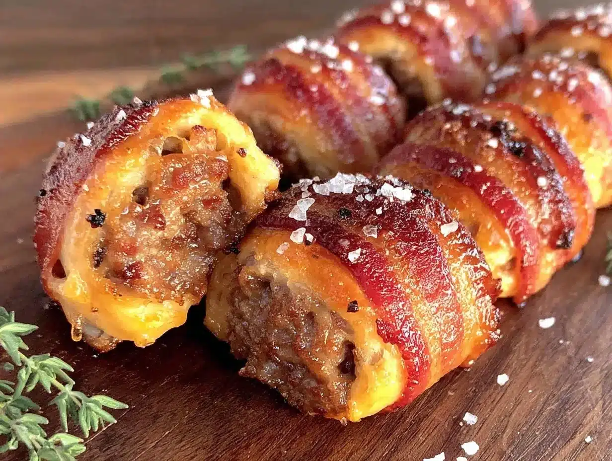 bacon-wrapped sausage rolls preparation steps