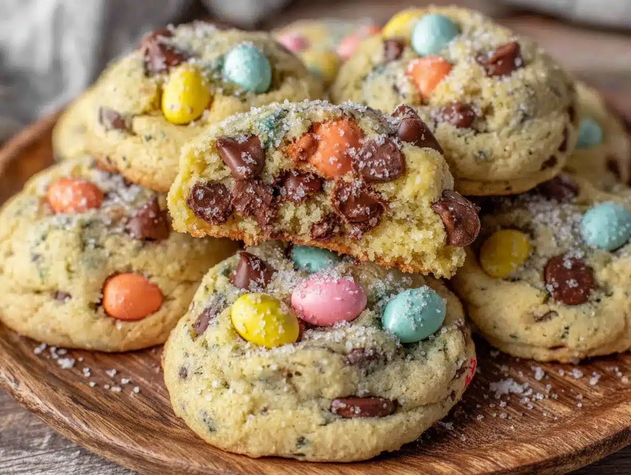 chewy mini egg chocolate chip cookies preparation steps