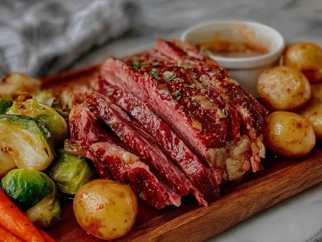 cozy corned beef and cabbage slow cooker recipe - featured image