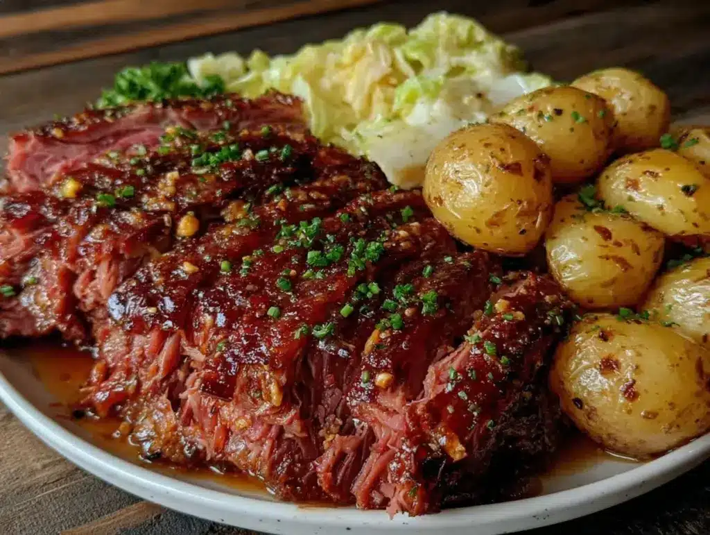 cozy corned beef cabbage and potatoes recipe - featured image