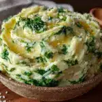 creamy colcannon Irish mashed potatoes with kale - featured image