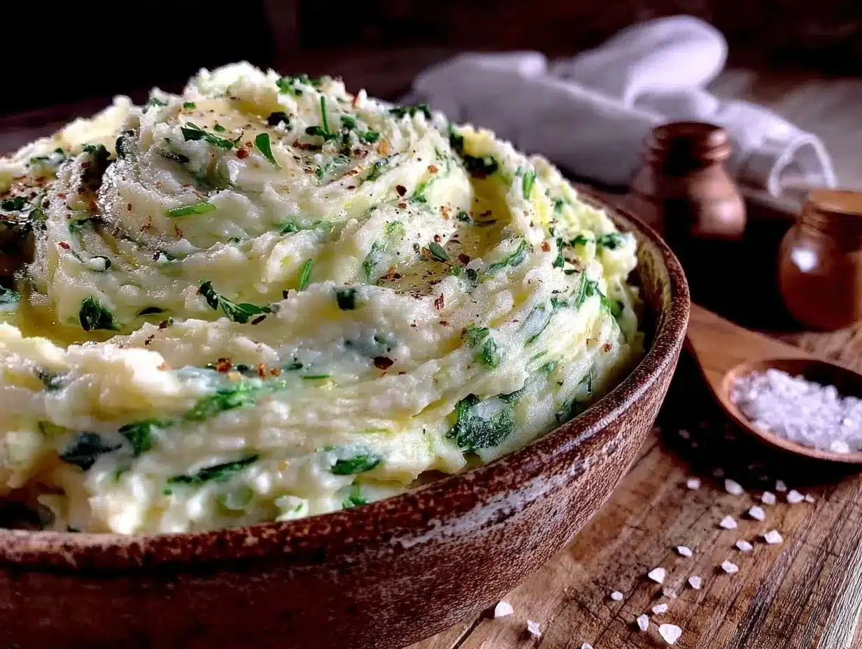 creamy colcannon Irish mashed potatoes with kale preparation steps