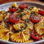 creamy garlic bowtie pasta - featured image