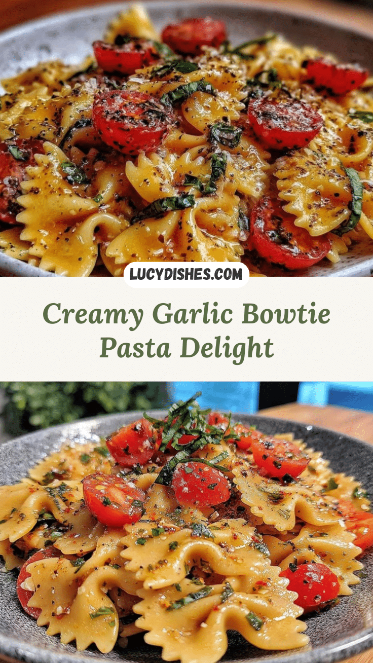 creamy garlic bowtie pasta recipe