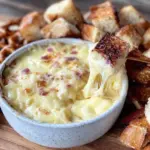 creamy guinness beer cheese fondue - featured image