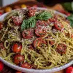 creamy pesto pasta - featured image