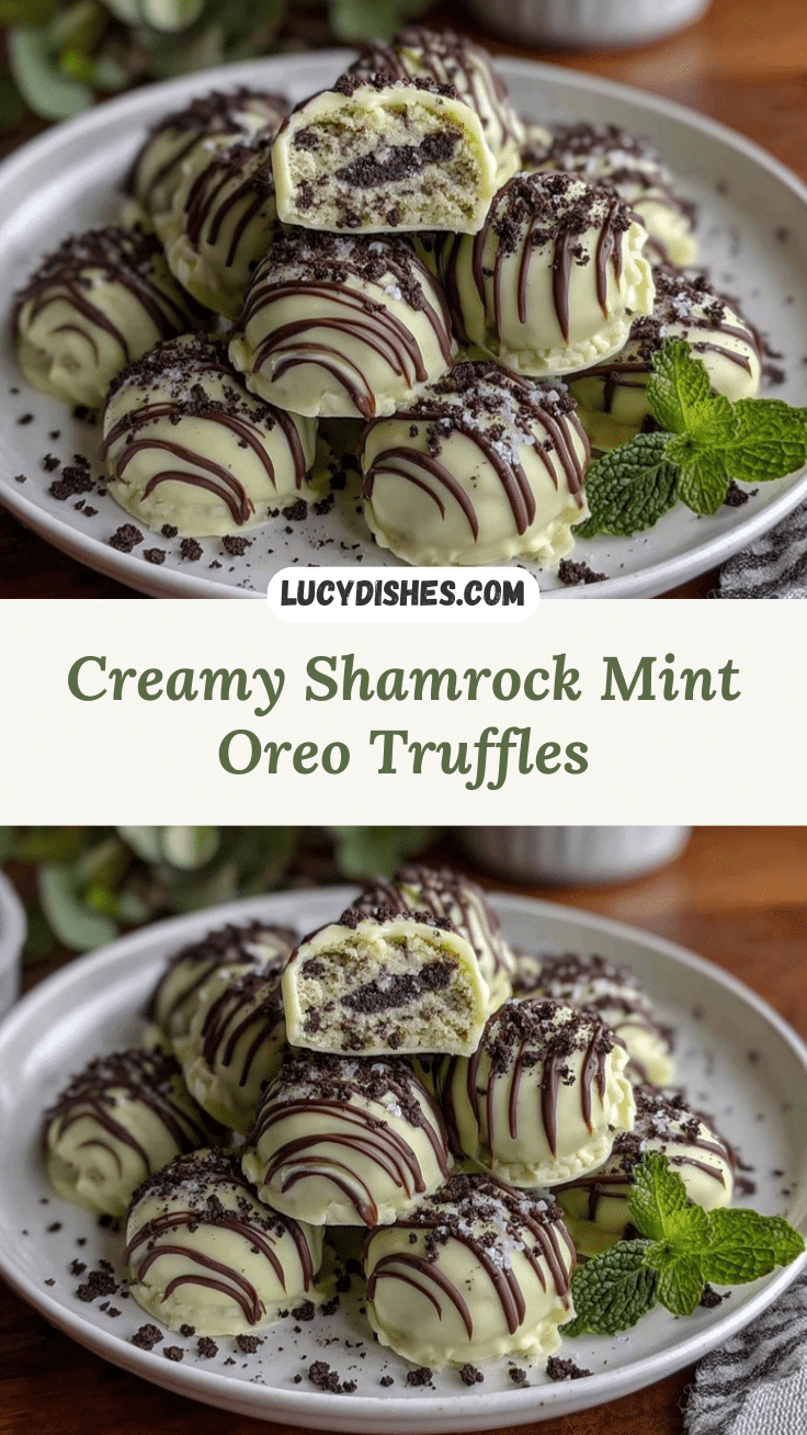 Creamy Shamrock Mint Oreo Truffles recipe
