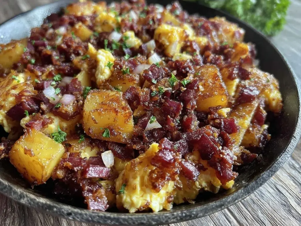 crispy corned beef hash - featured image