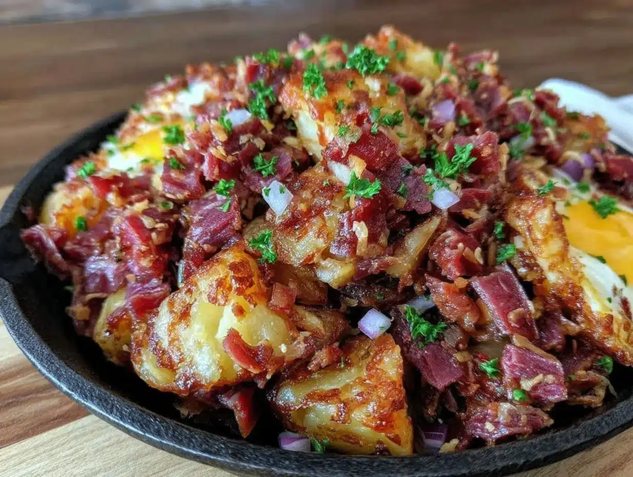 crispy corned beef hash preparation steps