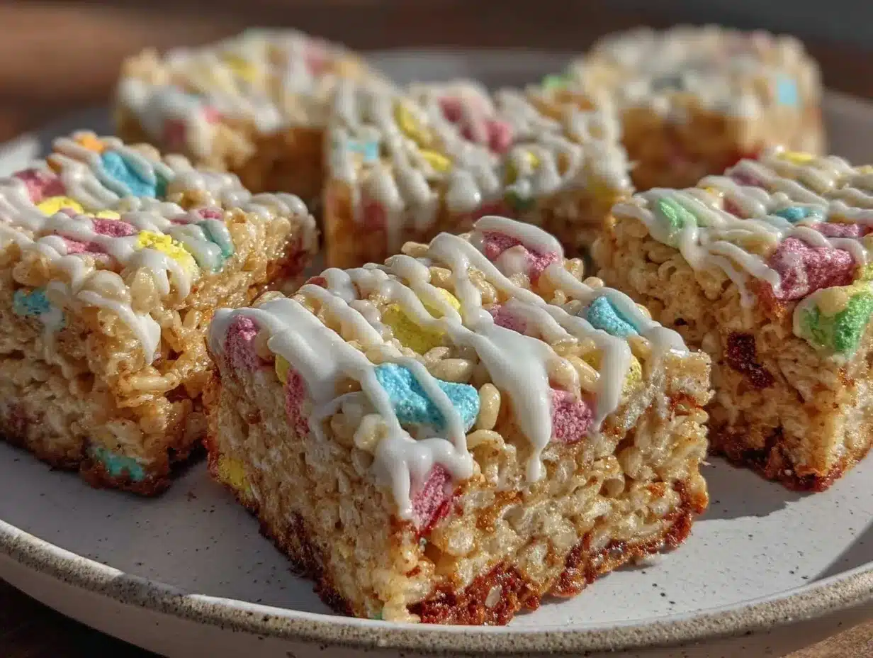 crispy lucky charms rice krispie treats preparation steps