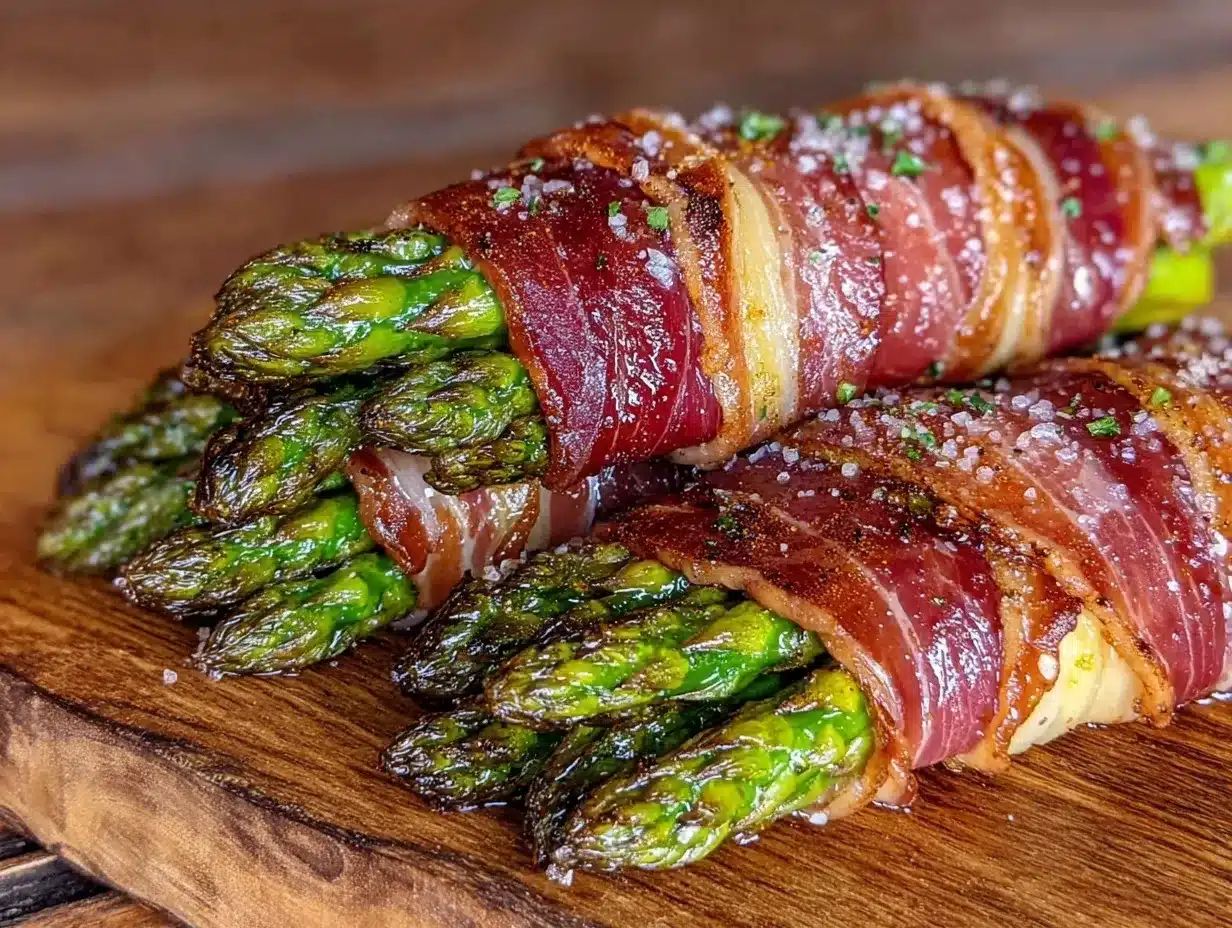 crispy prosciutto-wrapped asparagus bundles preparation steps