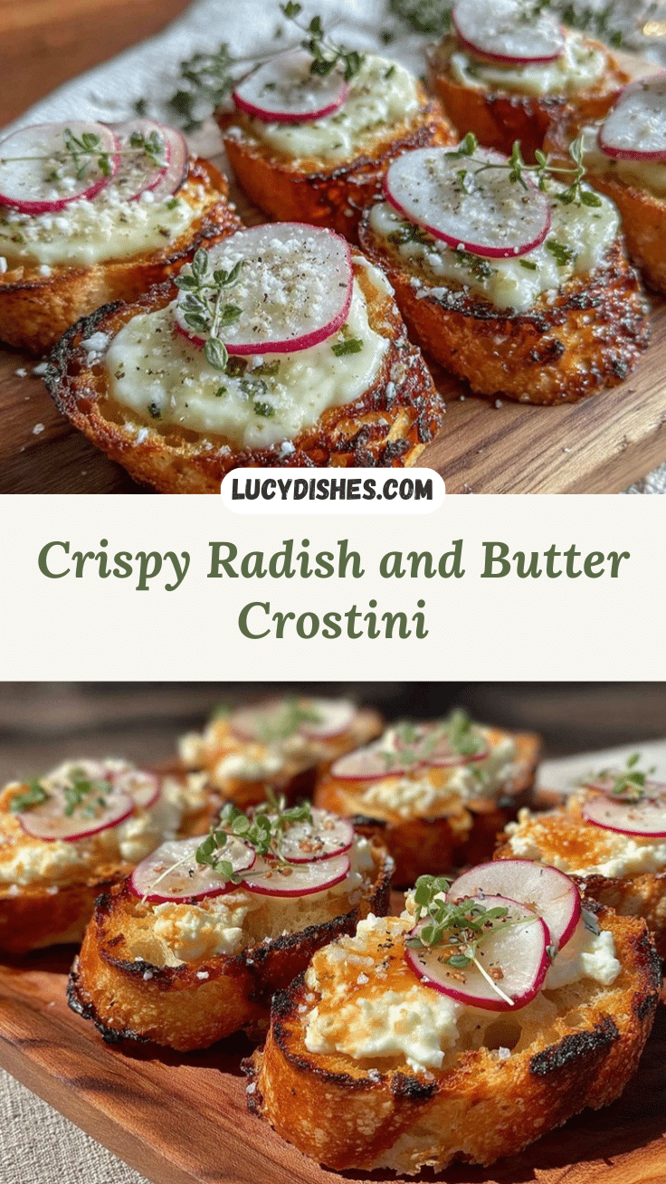 crispy radish and butter crostini recipe