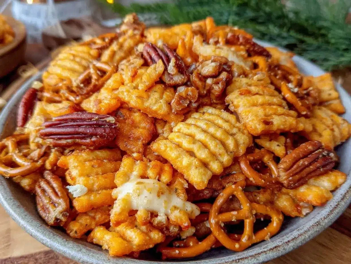 Crunchy One Fish Two Fish Goldfish Snack Mix preparation steps