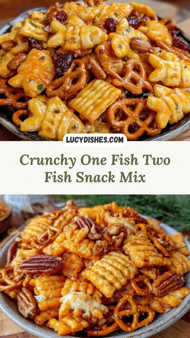 Crunchy One Fish Two Fish Goldfish Snack Mix recipe
