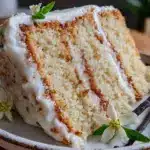 fluffy moist vanilla cake - featured image