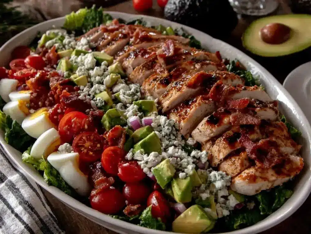 fresh Cobb salad with grilled chicken - featured image