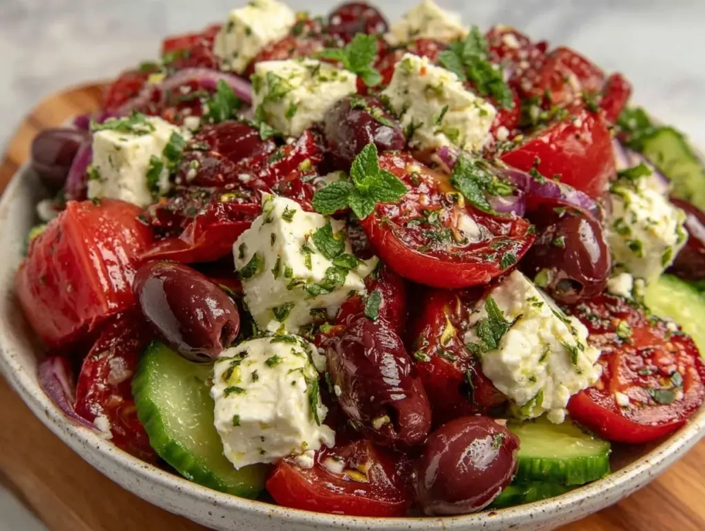 fresh greek salad - featured image