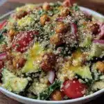 fresh healthy quinoa salad - featured image