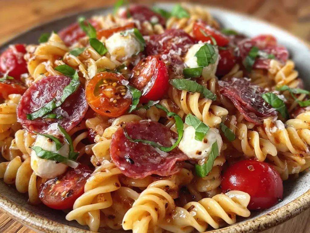 fresh italian pasta salad - featured image