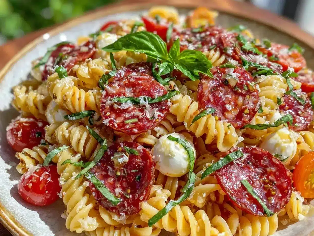 fresh italian pasta salad preparation steps