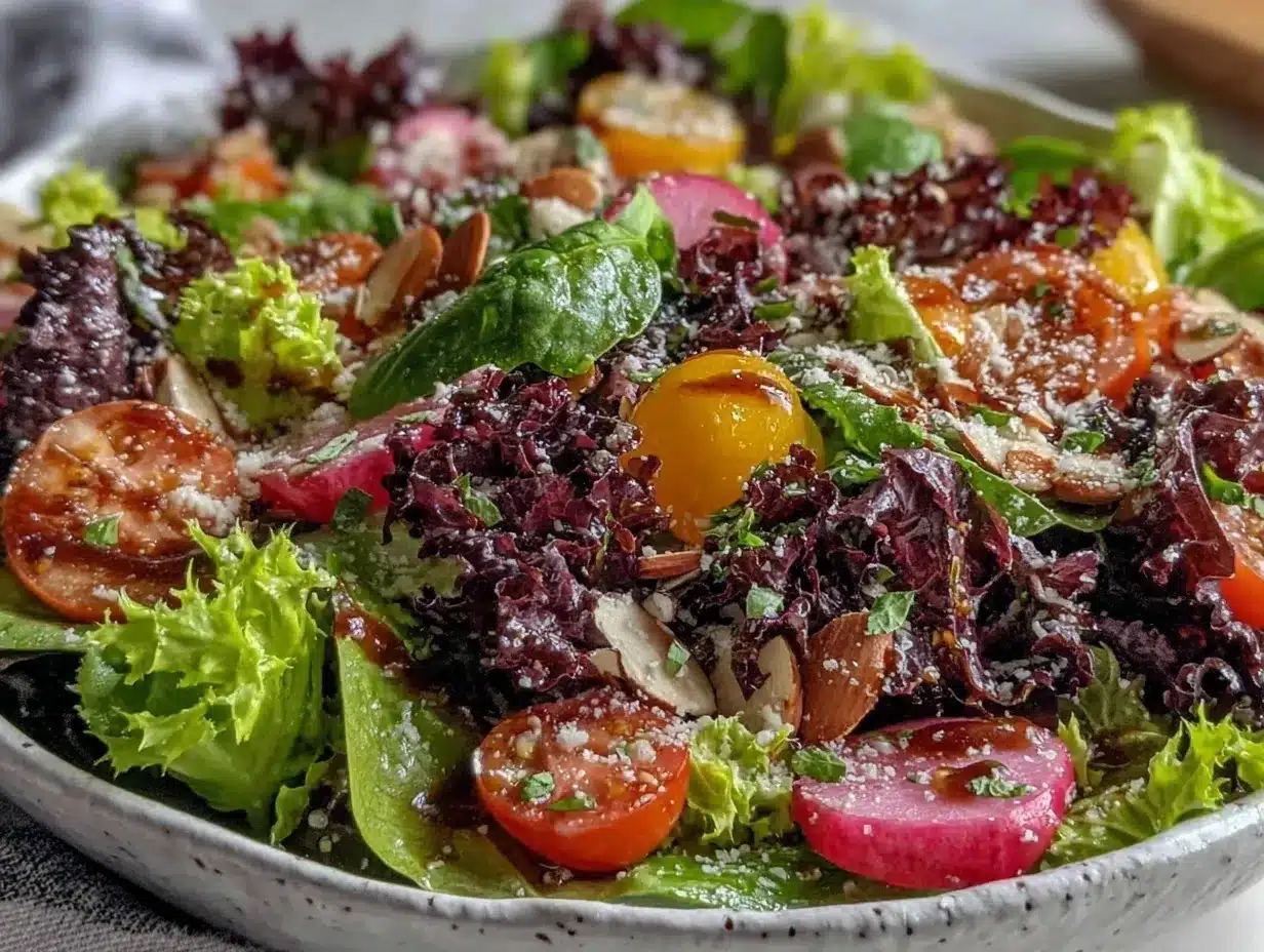 fresh spring mix salad preparation steps