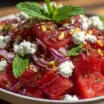 fresh watermelon feta summer salad - featured image