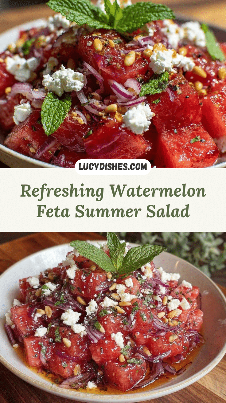 fresh watermelon feta summer salad recipe