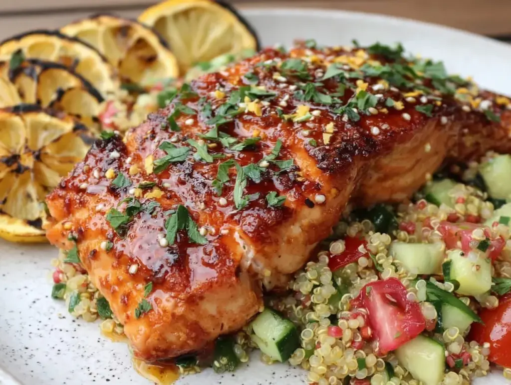 grilled salmon and quinoa salad recipe - featured image