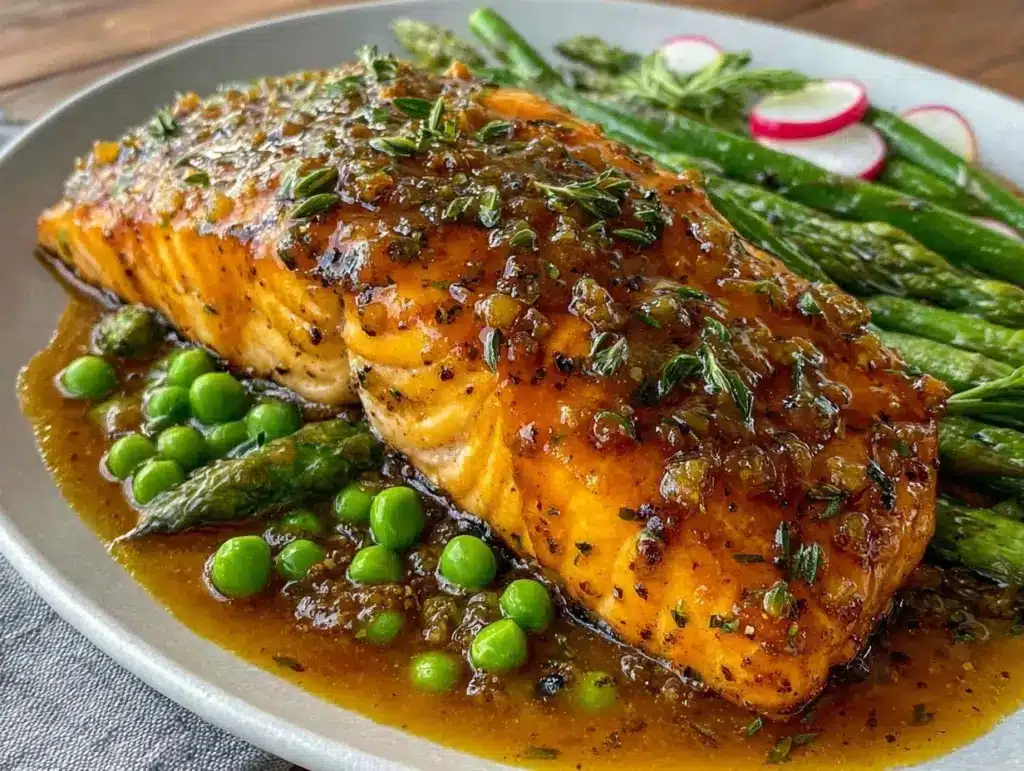 honey dijon glazed salmon - featured image