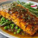 honey dijon glazed salmon - featured image