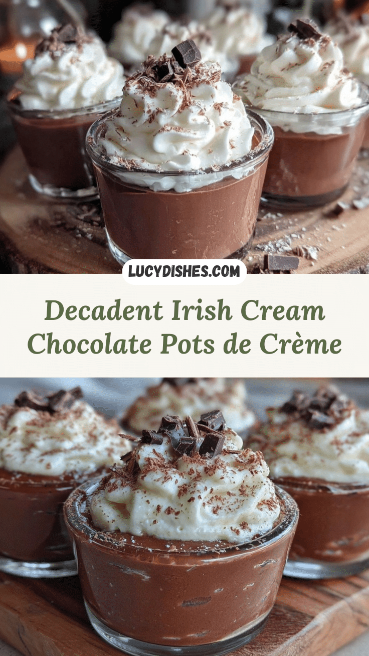 Irish Cream Chocolate Pots de Crème recipe