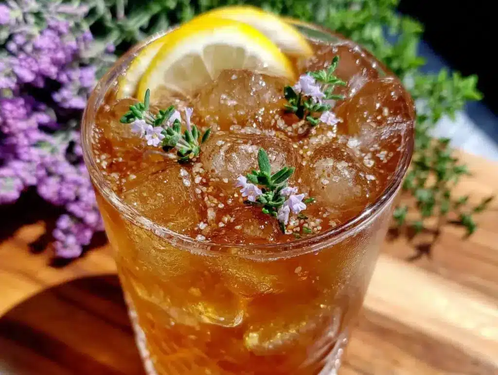 lavender honey iced tea - featured image
