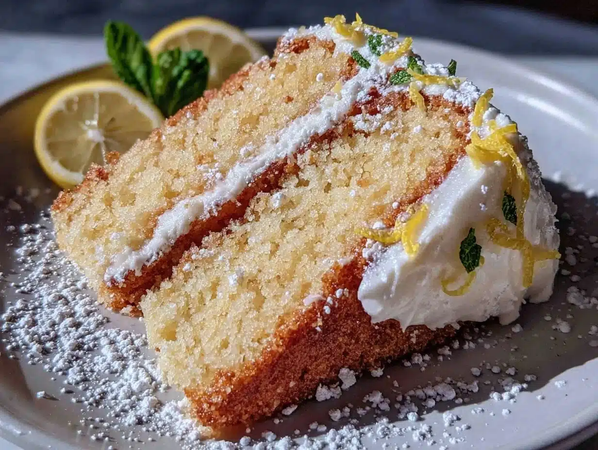 moist lemon cake - featured image