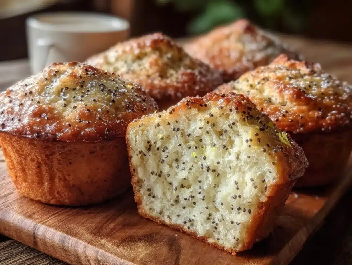 moist lemon poppy seed muffins preparation steps