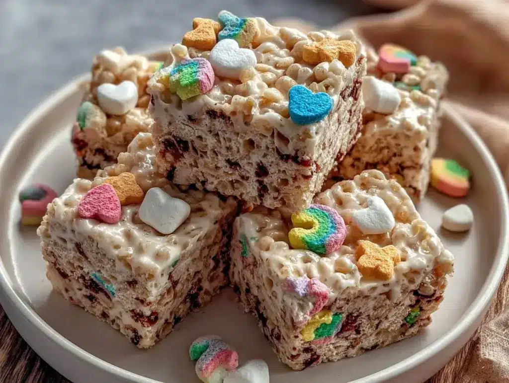 no bake lucky charms treats - featured image