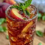 peach basil iced tea - featured image