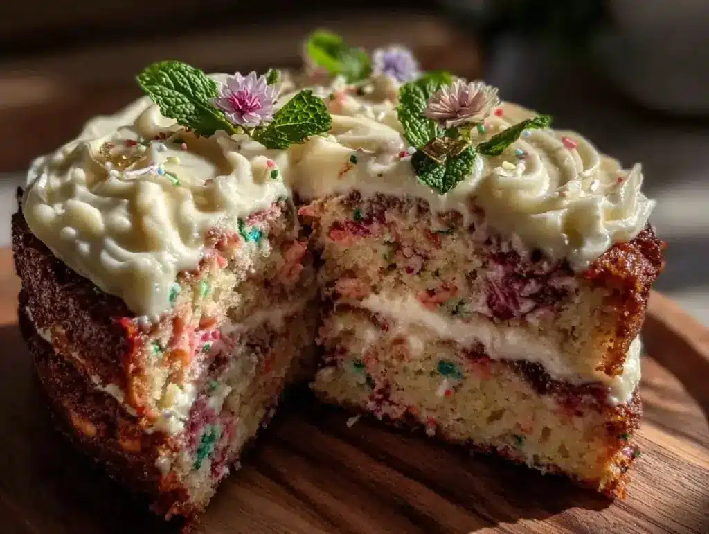 Perfect Funfetti Spring Garden Cake - featured image