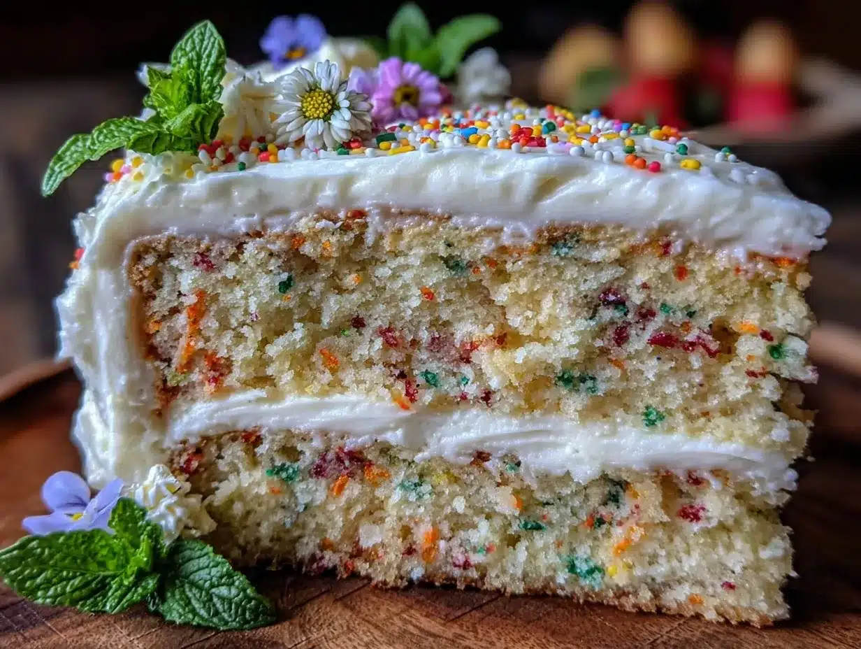 Perfect Funfetti Spring Garden Cake preparation steps