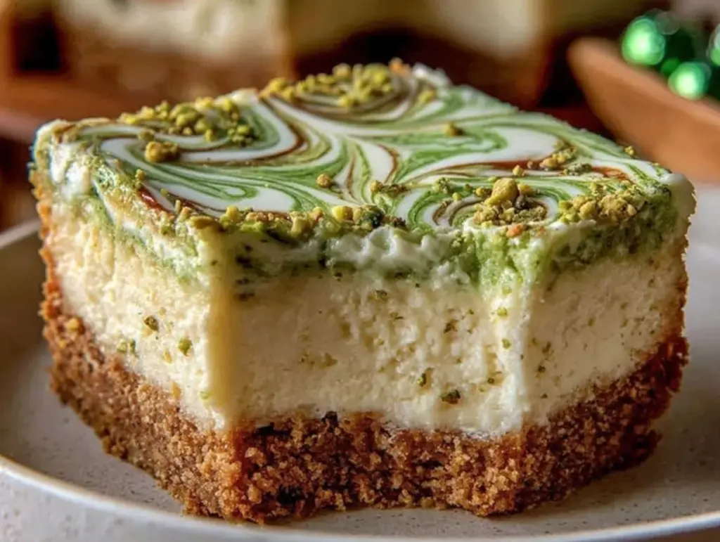 St Patrick’s Day Pistachio White Chocolate Cheesecake - featured image
