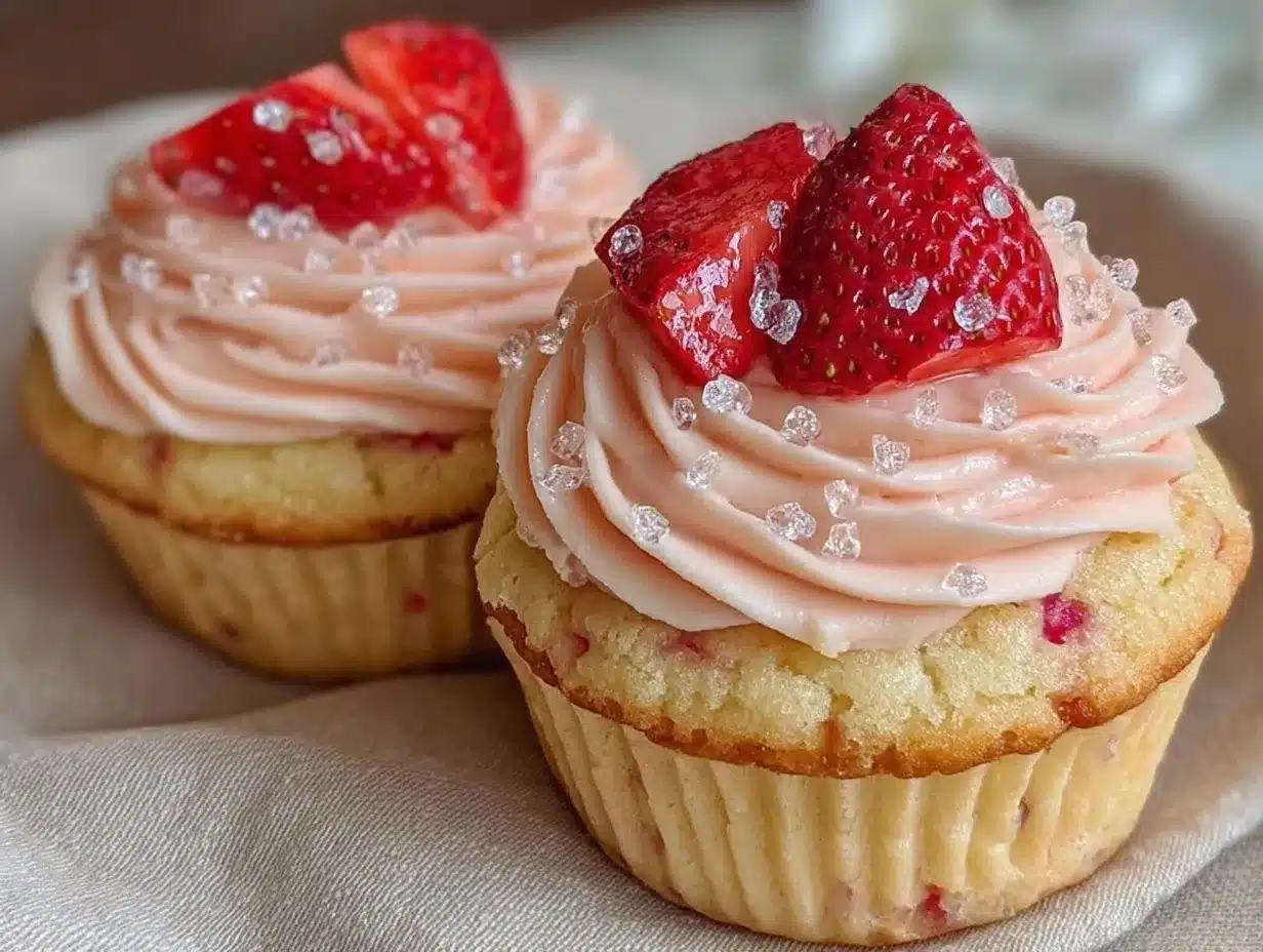 strawberry champagne cupcakes preparation steps