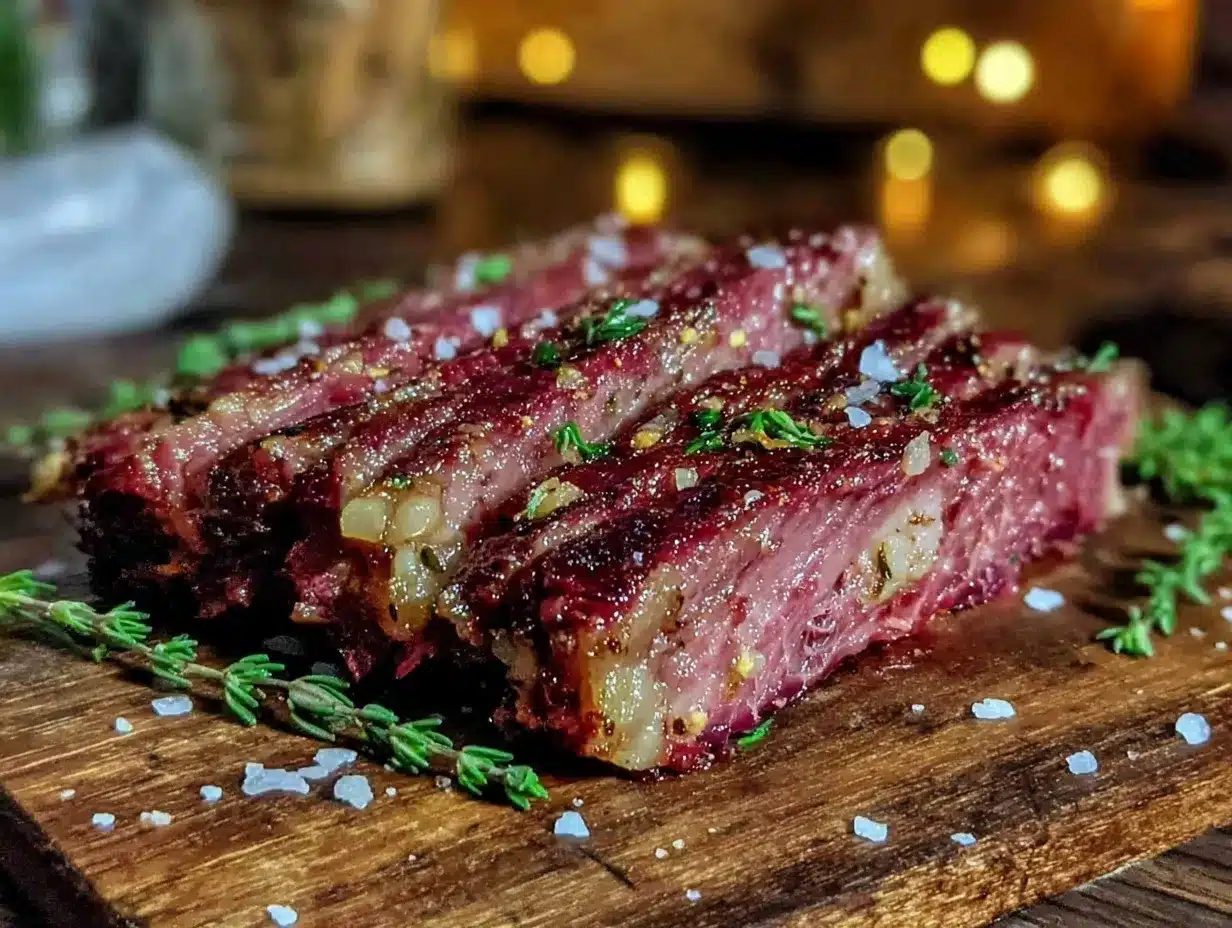 tender corned beef brisket slow-cooked preparation steps