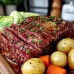 tender crock pot corned beef recipe - featured image