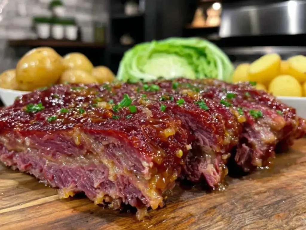 tender crockpot corned beef - featured image